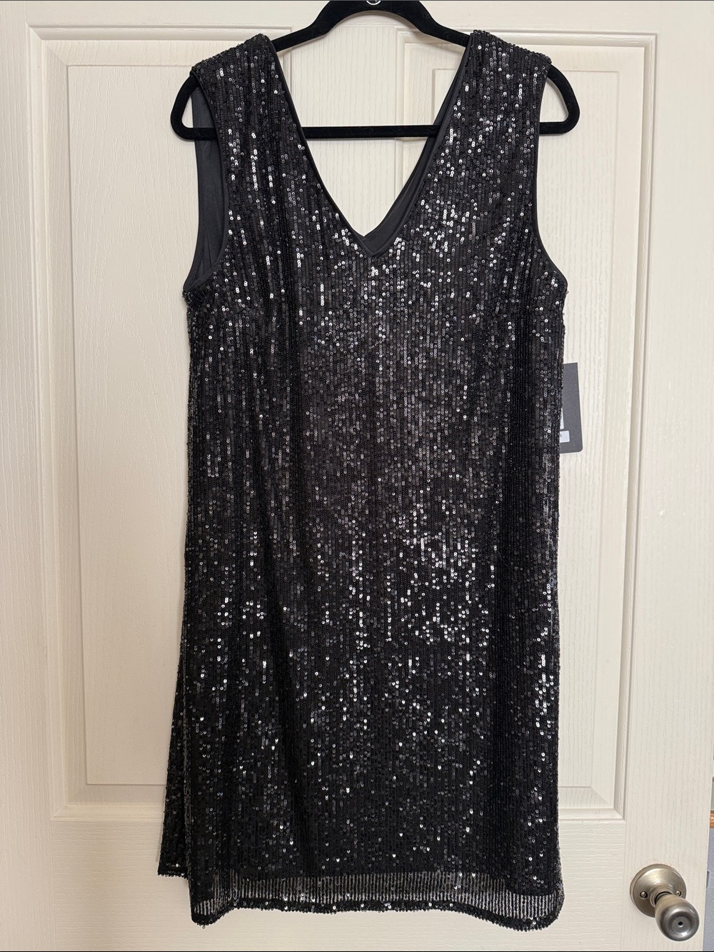 NWT! Muse Black Sequin Midi Dress